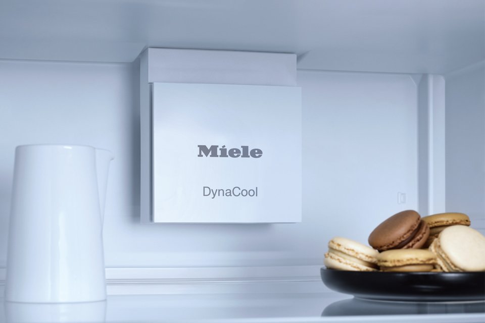 Close up of Miele DynaCool feature within a refrigerator.